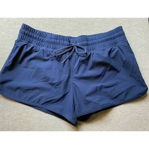 Lands End Women’s Running Shorts‎ Size 6 Blue NWOT elastic/tie waist